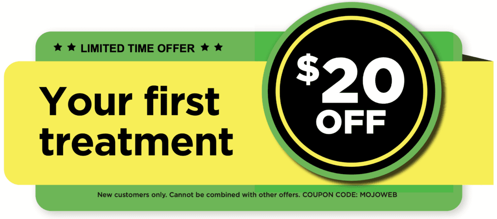 MOJO $20 off first treatment coupon for new customers 